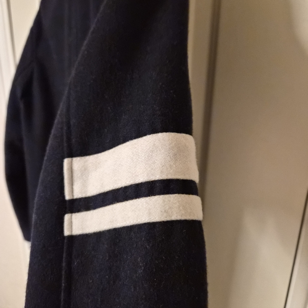 ​Zara Basic Navy Varsity Letterman Jacket - Medium - image 5